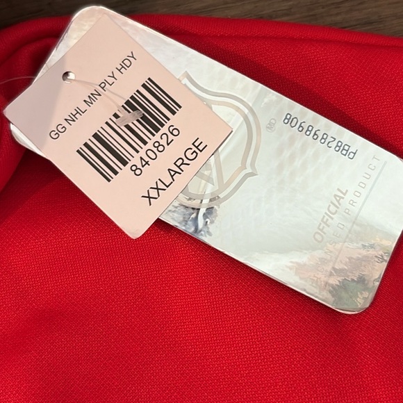 NWT [NHL] Chicago Blackhawks NHL Hockey Red Hooded Sweatshirt Men’s Size 2XL - Picture 6 of 9